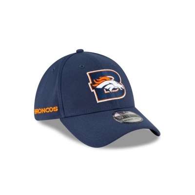 Orange Denver Broncos Hat - New Era NFL Logo Mix 39THIRTY Stretch Fit Caps USA3596847